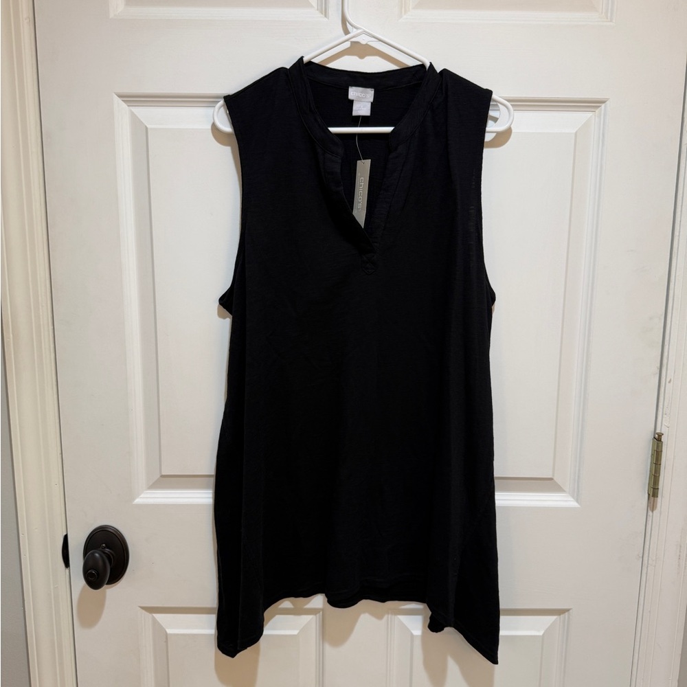 Chico's Classic Black Sleeveless Tank Top